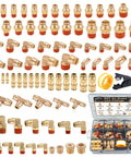 Kickstart Your Garage Projects With This Awesome 84 Pc Dot Brass Air Line Fittings Kit Featuring Push Connect And NPT Tees Unions Elbows For Quick Reliable Pneumatic Repairs, brass fittings set in case