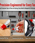 30 Pack 4 Inch Steel Spring Clamps with ergonomic handles, PVC tip protection, and heavy-duty 3-coil spring for performance