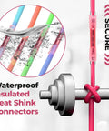 Pro Grade Red Heat Shrink Butt Connectors 0.7mm tinned copper waterproof crimp insulated wiring splices 130 pieces