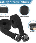 Four Pack Tie Down Straps 0.78 Inch Wide By 5 Foot Long With Buckles Adjustable Ratchet Cam Lashing Straps details view