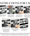 Instructions for using Lockable Cash Box With Key, Aluminum Alloy Money Safe With Single Row Currency Tray.