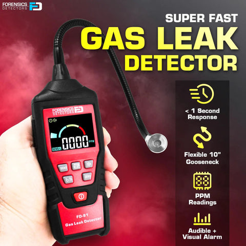 Gas Leak Detector With 10ft Drop Bombproof ABS Shell, Japanese Sensor Calibrated For Methane And Natural Gas, handheld view