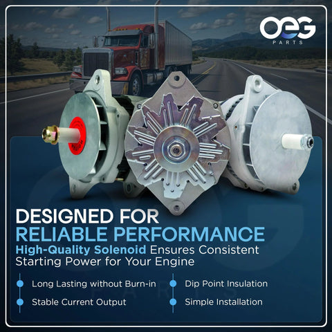 New Alternator For Volvo 35SI 1997 2008 with Improved Design displayed with front, side, and installed views