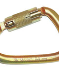 Beefy Heavy Duty Steel Carabiner 50kN 11200 Lb Twist Auto Lock ANSI Certified for climbing and industrial safety