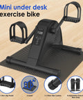 12 Speed Adjustable Mini Under Desk Exercise Bike With LCD Display, Quiet Bidirectional Pedals For Home Use, Low Impact Cardio