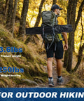 Hiker carrying Two Pack Ultra Lightweight Camping Chairs For Adults And Teens, 250 Lb Capacity, Foldable Portable Chairs on forest trail
