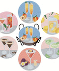 Dope 6 Piece Diamond Painting Coaster Set With Holder For Drinks And Coffee Tables Includes DIY Tools For Trays Glue Pens