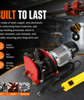 Heavy Duty 2200 LB Industrial Electric Hoist Trolley Winch For 4ft I Beam Track Overhead Crane Lift With Remote Control
