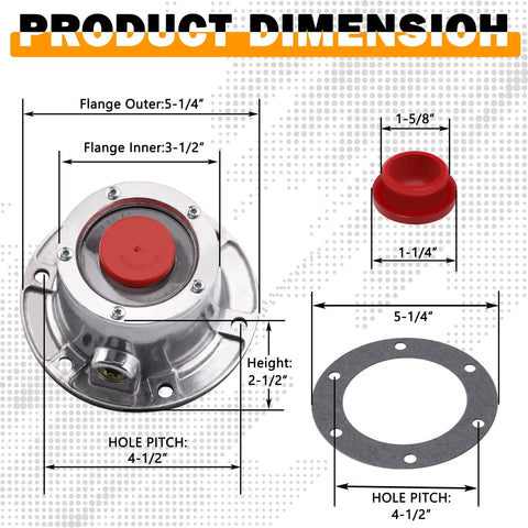 343-4024 Trailer Hub Caps Compatible With Stemco Aluminum Hub Cap For Trailer Axle Pack Of 2 With Extra Gaskets Diagram