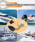 Boat Ignition Switch With Key For Mercury Mariner Outboard Motor Control Box With Two Keys Three Position Six Wire