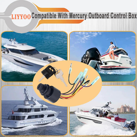 Boat Ignition Switch With Key For Mercury Mariner Outboard Motor Control Box With Two Keys Three Position Six Wire