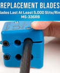 Fiber Optic Mid Span Slit And Ring Tool For Corning Minixtend HD Cables, easy open lock, cable inserted for slitting or ringing.