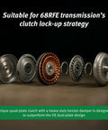 Beefed Up Torque Converter For Dodge Ram 2500 And Ram 3500 68RFE Transmission OE Replacement With Quad Plate Clutch And Heavy Torsion Damper For Smooth Lock Up And Improved Power Transfer, exploded view