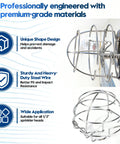 Six Pack Chrome Plated Fire Sprinkler Head Guard Cages for 1/2 Recessed Sidewall Drywall Sprinklers showcasing sturdy steel design.