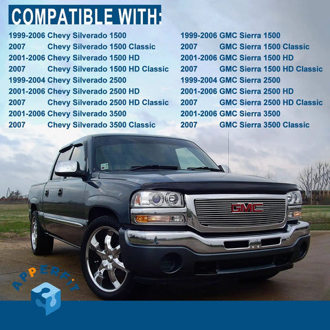 Heavy Duty Tailgate Hinge Kit With Bolts For Rear Gate Door displayed on a 2007 GMC Sierra pickup truck.
