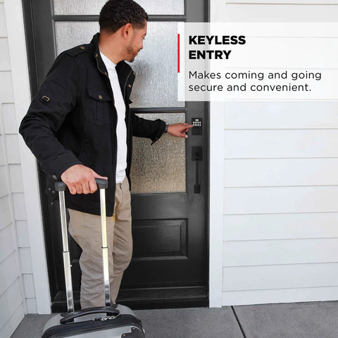 Slick Matte Black Electronic Deadbolt Door Lock With 10 Button Keypad For Zero Fuss Keyless Entry And Hella Secure Auto Locking To Keep Your Home Locked Up Tight Without Breaking A Sweat At All