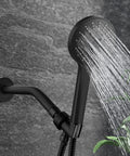 Solid Brass 8 Inch Matte Black Shower Arm With Flange Replacement Anti Leak Ceiling Wall Mounted Bend Durable Metal Construction