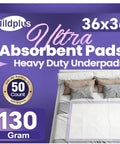 Legit Heavy Duty Disposable Underpads 36X36 Inches 50 Pack Super Soak Adult Pee Pads For Seniors And Pets Pro Level Hospital Grade Change Sheets With Zero Mess Guarantee on a bed