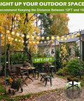 Outdoor String Light Pole 10 Foot Heavy Duty Hanging Light Stand For Garden Yard Lawn Patio Christmas Weddings And Parties