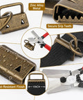 45 Pack 1 Inch Key Fob Hardware With Pliers For DIY Wristlet Keychains, Includes Bronze Zinc Alloy Pieces With Key Rings