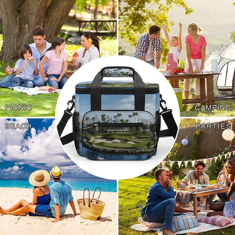 Heavy Duty Insulated Cooler Bag With Leakproof Design Soft Portable Lunch Tote for camping, travel, work, beach, picnics, parties