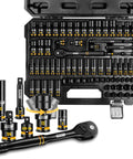 Quarter Inch Drive Impact Socket Set - 74 Piece SAE and Metric Deep and Shallow Sockets With Painted Markings in case.
