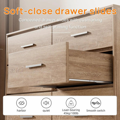 Soft Close Undermount Drawer Slides 16 Inch Bottom Mount No-Fuss Full Extension Heavy Duty Stainless Steel 100 Lb Capacity 1 Pair for Vanity Cabinets and Home Office Desks Quiet Smooth Glide, open wooden drawer
