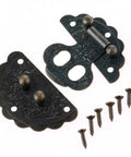 Antique Brass Hasp Lock For Vintage Boxes And Jewelry Boxes, 40mm Iron Door Latch With Screws, Decorative Drawer Latch For Wooden Suitcases And Chests
