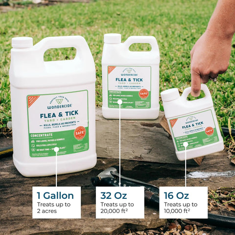 Various sizes of All Natural Flea And Tick Yard And Garden Spray Concentrate With Essential Oils To Kill, Control, And Prevent