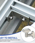 Close-up of Beefy M6 X 20mm T Slot Bolts Kit With Hammer Head in aluminum extrusion, showing ease of installation and secure fit.