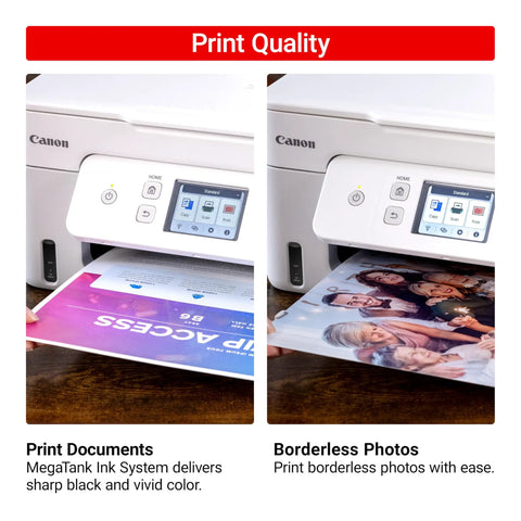 G3290 All In One Wireless Supertank Printer With High Yield Ink Print Copy Scan Mobile Printing Two Point Seven Inch Color Touchscreen Auto Two Sided Printing Two Years Ink Included And Big Savings On Ink Costs prints text document and photo