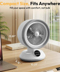 2 In 1 Heater And Fan Portable Space Heater With 60 Degree Oscillation For Indoor Use Ideal For Bedroom Or Office 1500W High Heat 750W Low Heat Two Fan Speeds Tip Over Protection Valentines Day Gift on a desk