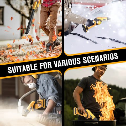 Cordless Leaf Blower For DeWalt 20V Max Batteries Tool Only Up To 200 MPH Lightweight Mini Electric Blower With 3 Speed Settings For Patio Cleanup Battery Not Included used for various tasks