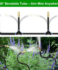 All In One 60 Foot Drip Irrigation System With Solid Brass Connectors And Bendable 360 Degree Tubing in a garden setting