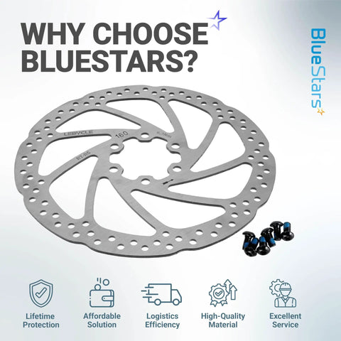 160mm 6-Bolt Stainless Steel Disc Brake Rotor For Road, MTB, And BMX Bikes, Beefed-Up Stopping Power, Lightweight Yet Durable.