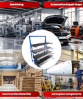 Beefy Industrial Cantilever Rack System For Heavy Duty Storage And Lumber Organization Freestanding Alloy Steel Pipe Rack With Upward Safety Hooks Garage Shed Workshop Storage 4000 LBS Capacity in various industrial settings