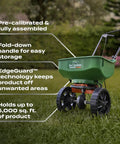 Lawn Care Bundle for Small Northern Lawns With EdgeGuard Mini Broadcast Spreader on a lush green lawn