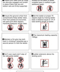 Safety instructions for using Telescoping Extension Ladder 12 and a Half Ft Aluminum Alloy Lightweight Workhorse.