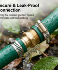 Heavy Duty Garden Hose Repair Connector Kit With Clamps Fits 3/4 Or 5/8 Inch Quick Fix Aluminum And Stainless Steel Leak Proof Durable Fix For Your Backyard Irrigation Needs Today on green hose