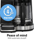 Two Way Programmable Drip Coffee Maker For Hot And Iced Brews With Single Serve Option Glass Carafe Auto Pause And Pour AquaFlow