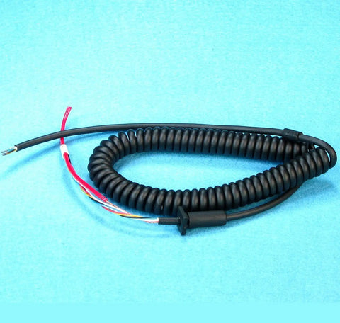 Replacement 6 Wire 10 Ft Coiled Microphone Cord For CB Radio And Ham Radios Shielded Mic Cable With Strain Relief Boot MIL10