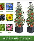 Raised Garden Bed Tomato Planter With Trellis, Self Watering System, 57 Inch Tomato Cages, Indoor Outdoor, Two Pack