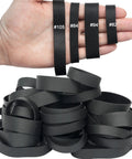 Assorted Elastic Rubber Band Bulk Pack In Multiple Sizes 82 84 94 105, 50 Pieces, Black, Ranging From 2.5 To 5.12 Inches, High Stretch