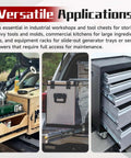 Beefy Heavy Duty 48 Inch Drawer Slides With 500 Lb Capacity Locking Full Extension Ball Bearing Rails For Tool Chests Workbenches Truck And RV Cabinets For Systems shown on drawer and cargo slide applications