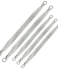 Heavy Duty 5 Pack Copper Ground Straps For Tuned Rides, 10 And 13 Inch Flat Braided Battery Cables With Tinned Terminals.