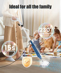 12 In 1 Steam Mop Is A Total Game Changer For Deep Cleaning Hardwood Floors And Tile With Detachable Handheld Mode handling messes.