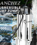 Beefy 1.6 HP Submersible Sump Pump With Stainless Steel Casing, 6000 GPH High Flow, 30 Ft Head, Automatic Float Switch outdoors