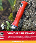Double Sided Garden Cultivator And Tiller For Simple Soil Aeration And Tillage with ergonomic red comfort grip handle