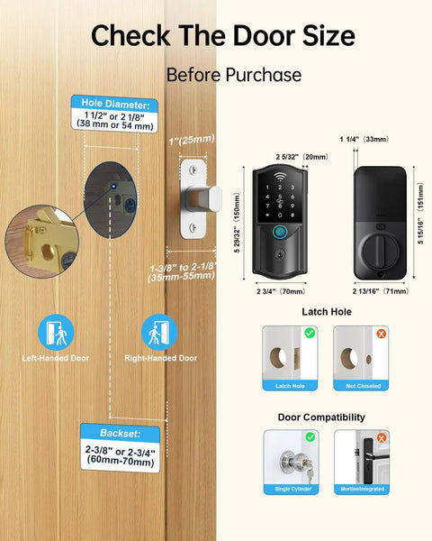 Hassle Free Smart Lock For Front Door With Built In Wifi And Fingerprint Keypad Deadbolt Gives You Straight Up Secure Entry And Super Simple App Control Without Any Tech Headaches