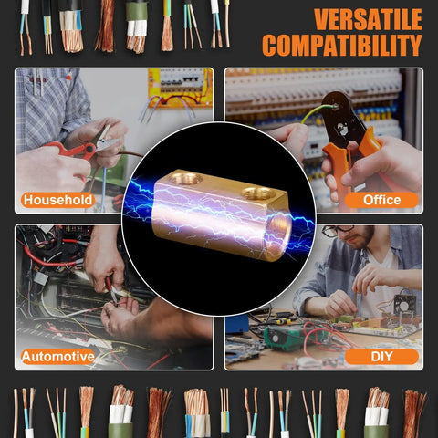 Heavy Duty Wire Connectors Kit With Heat Shrink Tubing 12 Pcs Terminals versatile for household, office, automotive, DIY use